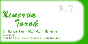 minerva torok business card
